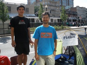 Greg Hum and Nathan Phillips at Park(ing) Day 2009