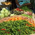 Chilies in market in Bhutan