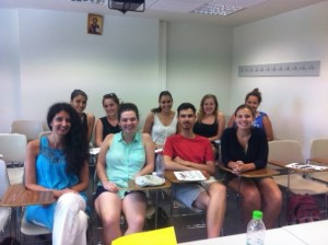 Students in Modern Greek Class