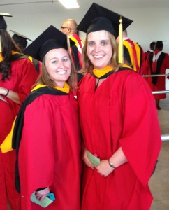 Lisa Blubaugh (right) was all smiles at MET Commencement.