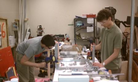Nima and Matt build the experiment!