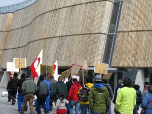 Protest outside Katuaq Cultural Center
