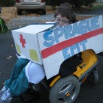 Ben as an EMT, Halloween Parade at Sprague School, 2009