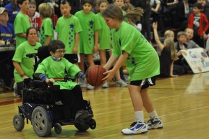 Ben during 5th grade vs. faculty basketball game, Feb 2012