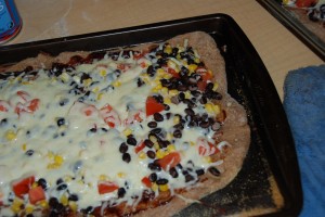 cooked pizza