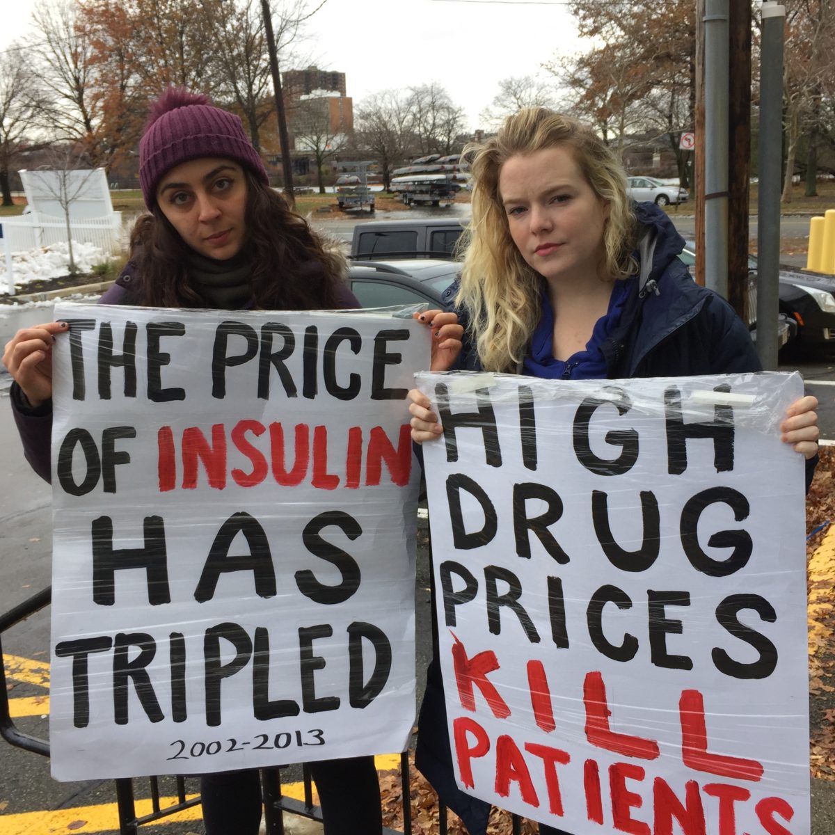 On November 16,  protesters gathered at the offices of a Cambridge drug maker. They say people are dying because of insulin price hikes.