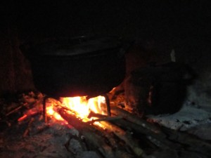 cooking by fire
