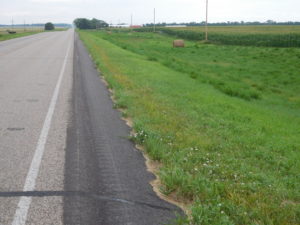 What the road looks like outside of Bismarck North Dakota