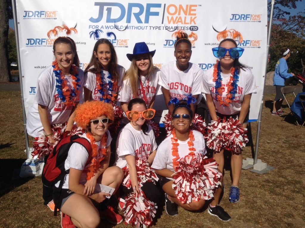 The team volunteering at the JDRF One Walk for Diabetes.