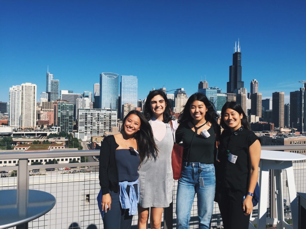 Check out this sick view from Google's roof! Also my amazing boss lady friends :) 
