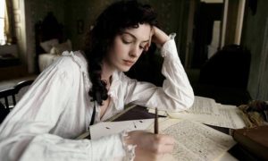 Second take  Anne Hathaway in the film Becoming Jane (2007). Photograph: Buena Vista/Allstar