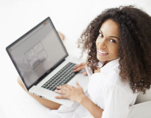 Woman with Laptop doing SEO