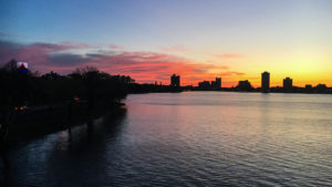 Daylight Savings ended last Sunday, and with that comes earlier sunsets like this one from Tuesday night, taken from the Mass-Ave bridge (Photo by Matt Dresens)  