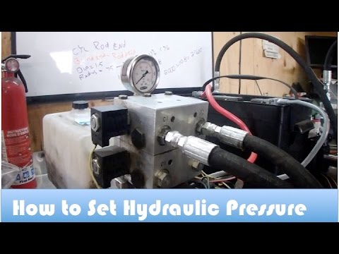 How do I increase the pressure on my hydraulic pump?