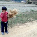 punakha.  she was working the fields.  