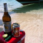 the boat crew's beverages.  looks like a thai beer ad.