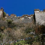 bhutanese fortress outside of paro