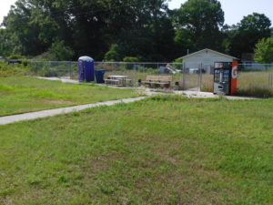 A local person put a Gatorade Machine behind their house and makes money from thirsty cyclists on the trail